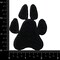 Black Paw Print, Pets, Animals, Dog Print, Embroidered, Iron on Patch
